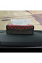 Premium PU Leather Tissue Box Holder with Magnetic Closure, Foldable Design – Model 6370 Black/Red - 5