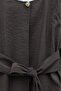 Single Button Belted Skirt Suit - Brown - 5