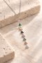 Prism Drop Colorful Stone Women's Necklace – Stainless Steel Low-Cut Necklace - 2