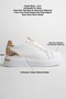 Gold detailed white women's sports shoes tr01ms03e - 2