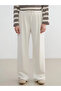 Lcw Modest Beige Soft Touch Women's Sweatpants with Elastic Waist - 2