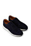Men's Genuine Suede Navy Blue Sneaker Shoes - 5