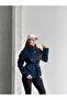 Women's Mock Neck Belted Short Lined Melton Coat - 4