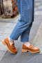 3675-Ern Genuine Leather Buckle Eva Sole Loafer Shoes - 6