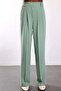 Green Gold Buttoned Palazzo Trousers 4386 - 4