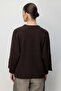 7020 women's batwing sleeve crew neck knit sweater - coffee - 5