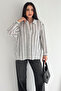 Women's Striped Oversize Shirt – Relaxed Fit Casual Elegance