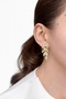 Stylish Leaf Earrings with Zircon Stones