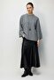 7020 Women's Bat Sleeve Crew Neck Knitwear Sweater Anthracite