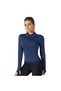 Women Fitness Running Jacket with Zipper Slim Fit Long Sleeve Activewear for Yoga Gym Training