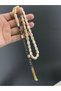 Gold Particulate Rosary Beads Golden Rosary Premium Series Special Design Rhodium Plated Tassel Capsule Cut - 2