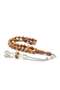 Sphere Cut White Brown Beirut Amber Prayer Beads 8 mm
