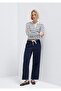 Regular Waist Straight Fit Straight Leg Pants with Lace-Up Details. - 2