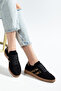 Women's Leopard Detailed Suede Comfortable Fit Orthopedic Sole Sneaker - 3
