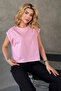 Women's Short Sleeve Basic T-Shirt – Modern Design with Lace Detail