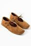 Bella Lace Detailed Tan Suede Genuine Leather Ballerinas - 2