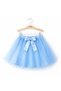 Girls' Blue Dream Tutu Tulle Skirt with Bows and Lining