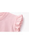 Salmon Sleeves Ruffled Low Sleeve Summer 100% Cotton T-Shirt (2-9 Years) - 3