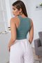 Rose Women's Asymmetrical One Shoulder Cut Out Detailed Camisole Crop Tank Top - 3