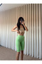 Ribbed Biker Leggings Pastel Green - Pastel Green - 4