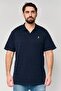 Men Regular Fit Embroidered Logo Short Sleeve Polo Shirt, Navy