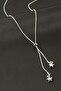 Spt-Gld Star Steel Necklace - (81441) Silver Color - 2
