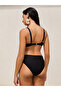 Black Padded Wired Bikini Top and Ladder Lace Detail High Leg Bikini Set - 6