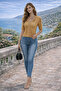 Women's Knitwear Cardigan Camel Short Sleeve V-Neck Openwork Buttoned Soft Textured Casual Stylish - 2