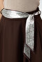 Long High Waist Comfortable Fit Skirt with Shawl Detail # 8447 - 4