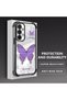 Samsung Galaxy A23 Compatible Camera Protected Transparent Soft Silicone Phone Case Butterfly Pattern - 3