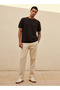 Men Regular Fit Crew Neck Short Sleeves Popcorn Textured T-shirt - 3