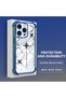 iPhone 14 Pro Compatible Camera Protected Transparent Soft Silicone Phone Case Airplane Pattern - 3