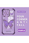 iPhone 14 Pro Compatible Camera Protected Transparent Soft Silicone Phone Case Butterfly Pattern
