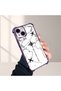 iPhone 15 Compatible Camera Protected Transparent Soft Silicone Phone Case Airplane Pattern - 2