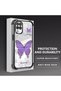 Samsung Galaxy M12 Compatible Camera Protected Transparent Soft Silicone Phone Case Butterfly Pattern - 3