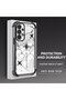 Samsung Galaxy A33 Compatible Camera Protected Transparent Soft Silicone Phone Case Airplane Pattern - 3