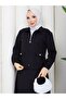 Alina Zippered Suit with Stone Buttons and Skirt - 5