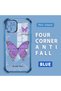 iPhone 12 Compatible Camera Protected Transparent Soft Silicone Phone Case Butterfly Pattern
