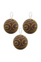 Luxury Tree Decoration Balls Brown 3-Piece Set - 8cm - - 2