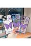 iPhone 15 Compatible Camera Protected Transparent Soft Silicone Phone Case Butterfly Pattern - 6