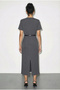 Women's Anthracite Belted Crew Neck Pencil Dress 0573 60286014 - 4
