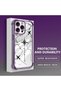 iPhone 15 Pro Compatible Camera Protected Transparent Soft Silicone Phone Case Airplane Pattern - 3