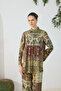 Khaki patterned blouse - 5