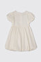 Girl's Ecru Dress with Accessory Detail - 4