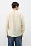 Textured Oversize Shirt Yellow - 5