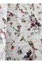 Digital Printed Floral and Bird Patterned White Brode Fabric - 2