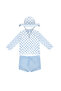 Uv Protection Long Sleeve Baby Boy Swimsuit Set with Hat