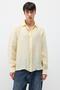 Textured Oversize Shirt Yellow - 3