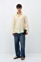 Textured Oversize Shirt Yellow - 6
