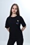 Girl's Printed Crew Neck Drop Shoulder Short Sleeve T-Shirt 24974 - 3